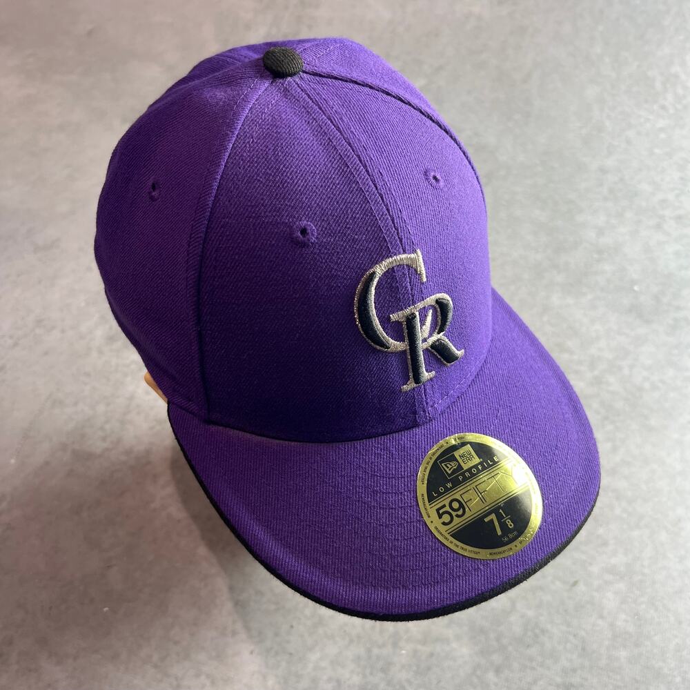 New Era 59FIFTY Low Profile Colorado Rockies MLB Baseball Purple Cap 7 1/8